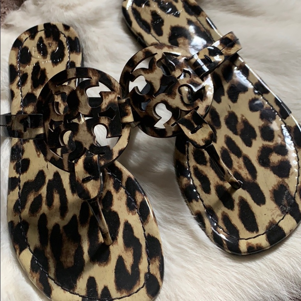 Tory Burch leopard Miller sandals